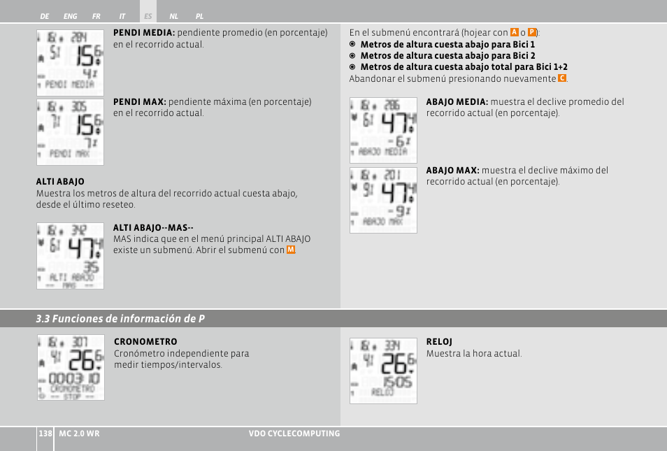 VDO WR MC 2.0 User Manual | Page 138 / 228