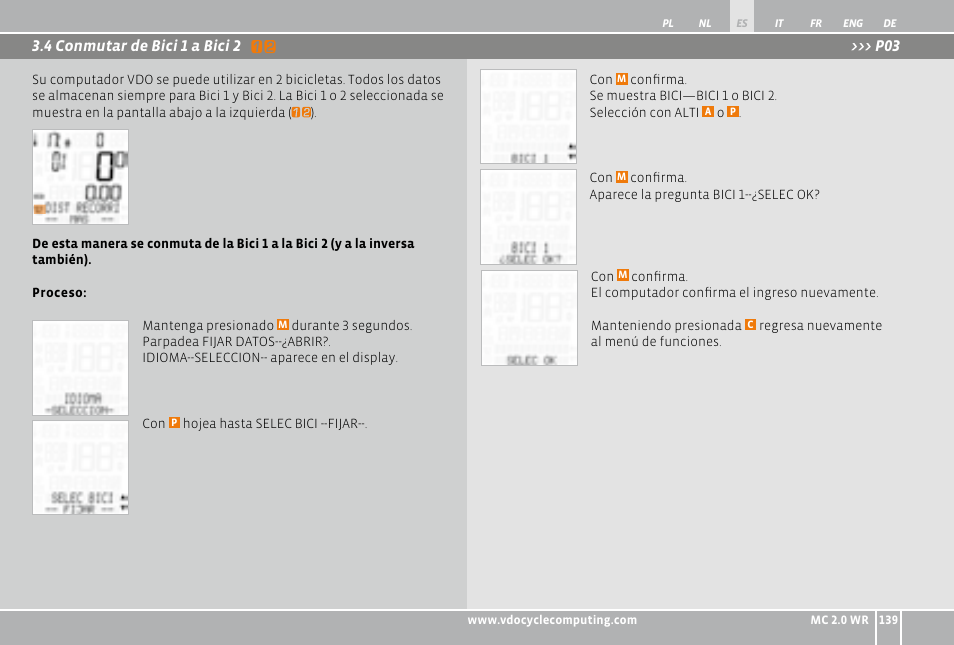 VDO WR MC 2.0 User Manual | Page 139 / 228
