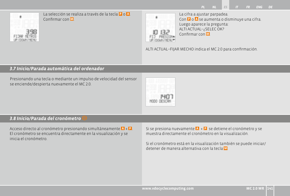VDO WR MC 2.0 User Manual | Page 141 / 228