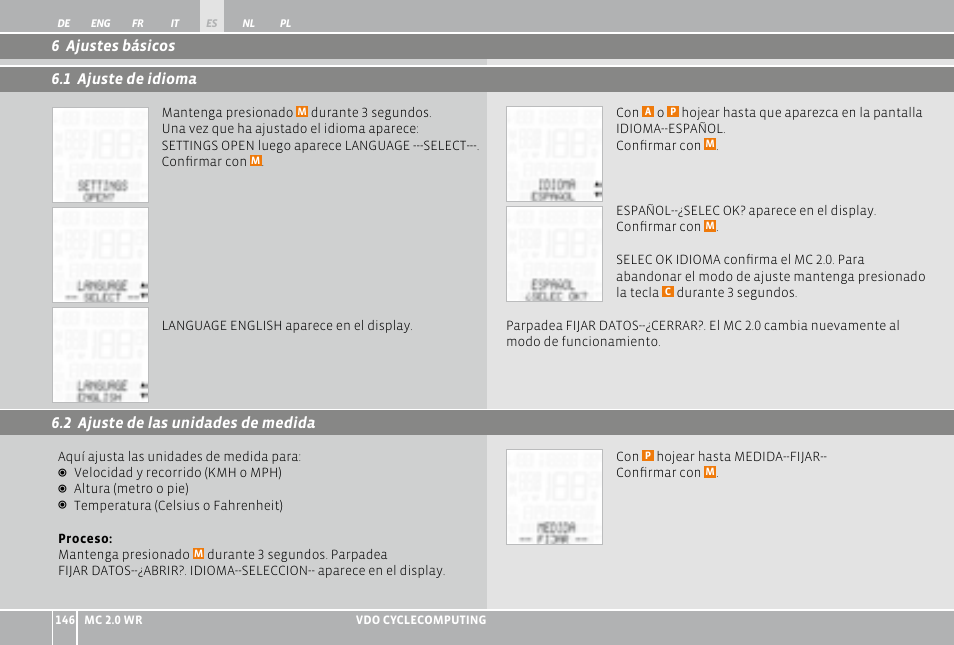 VDO WR MC 2.0 User Manual | Page 146 / 228