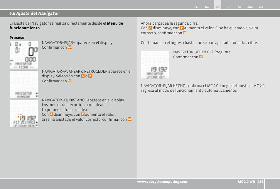 VDO WR MC 2.0 User Manual | Page 151 / 228