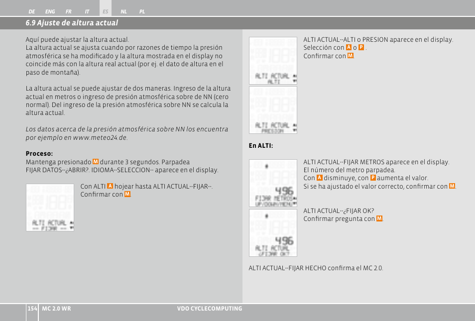 VDO WR MC 2.0 User Manual | Page 154 / 228