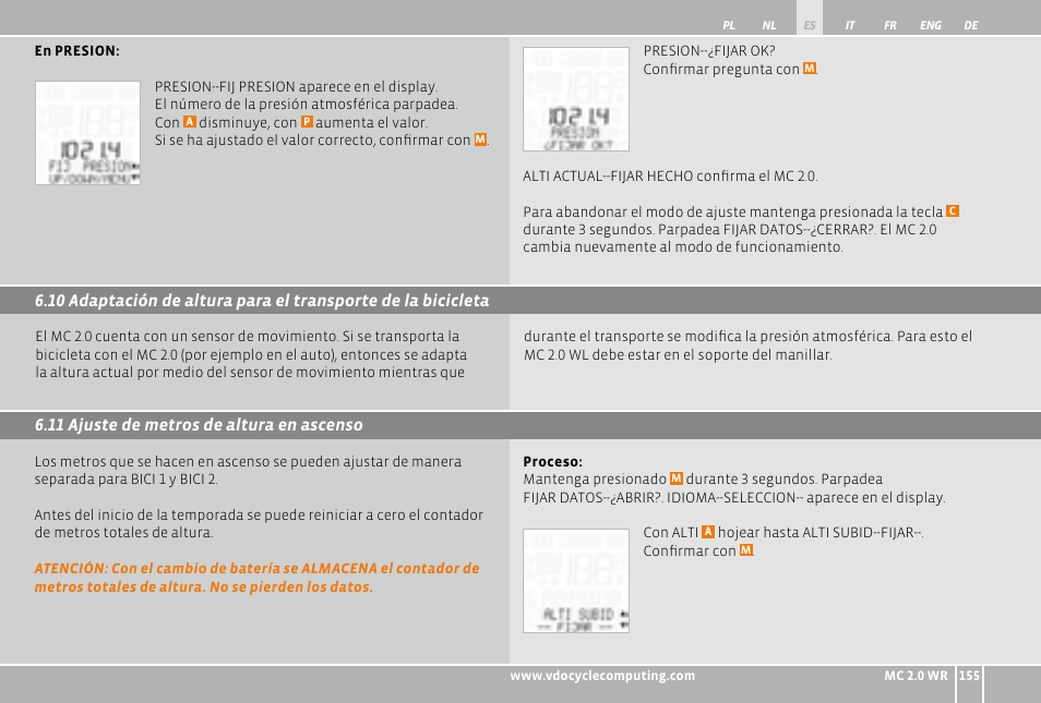 VDO WR MC 2.0 User Manual | Page 155 / 228