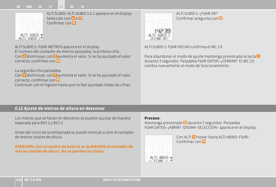 VDO WR MC 2.0 User Manual | Page 156 / 228