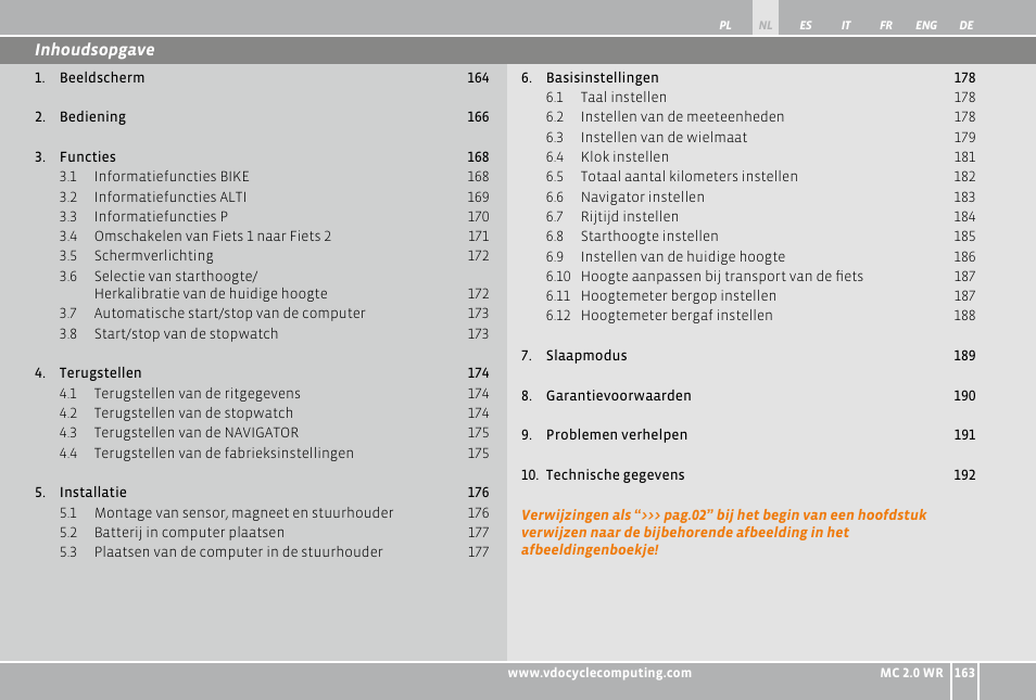 VDO WR MC 2.0 User Manual | Page 163 / 228