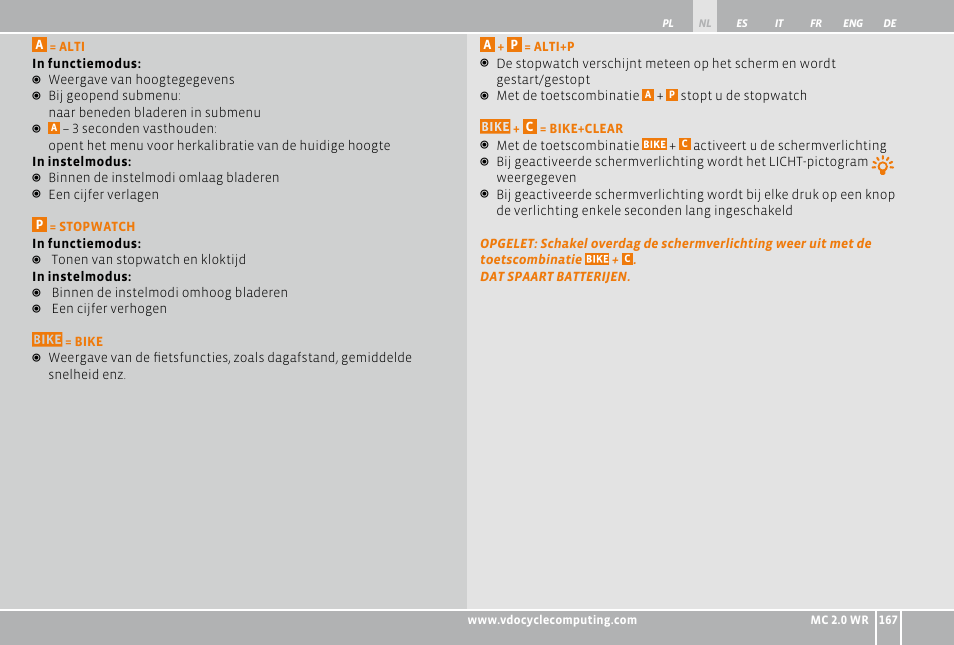 VDO WR MC 2.0 User Manual | Page 167 / 228