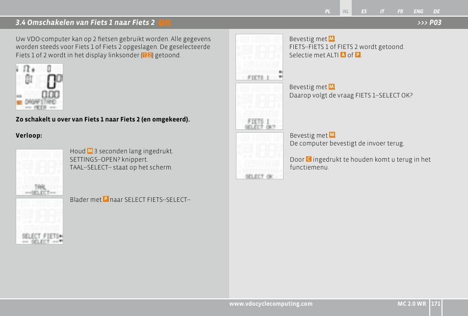 VDO WR MC 2.0 User Manual | Page 171 / 228