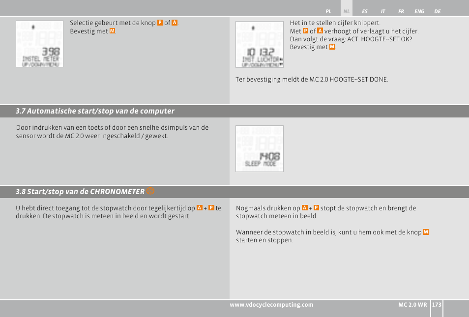 VDO WR MC 2.0 User Manual | Page 173 / 228