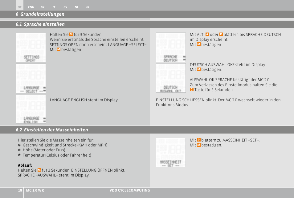 VDO WR MC 2.0 User Manual | Page 18 / 228