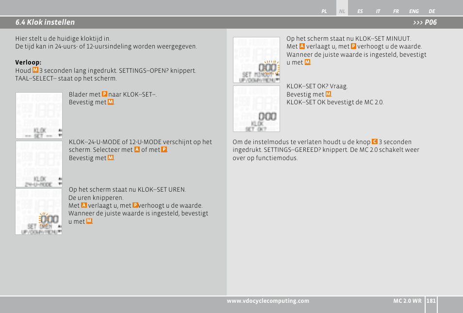 VDO WR MC 2.0 User Manual | Page 181 / 228