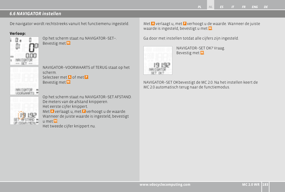 VDO WR MC 2.0 User Manual | Page 183 / 228