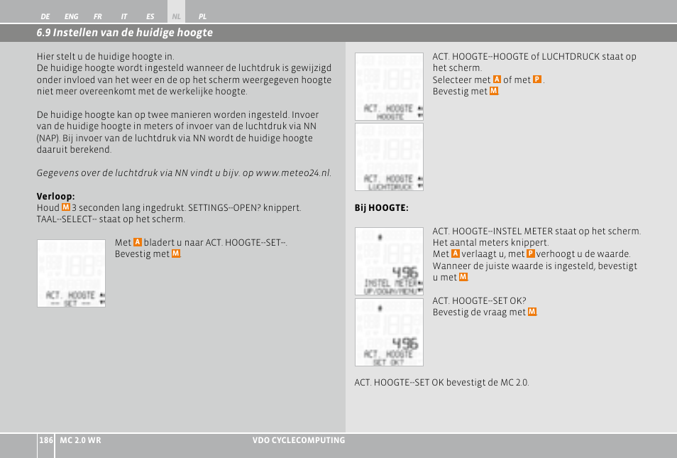 VDO WR MC 2.0 User Manual | Page 186 / 228