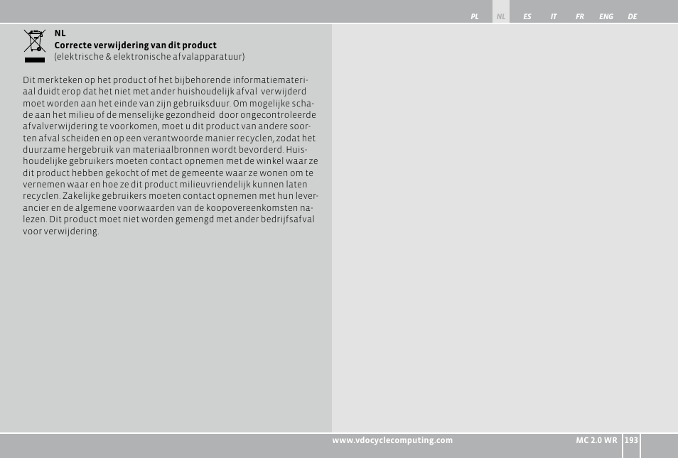 VDO WR MC 2.0 User Manual | Page 193 / 228