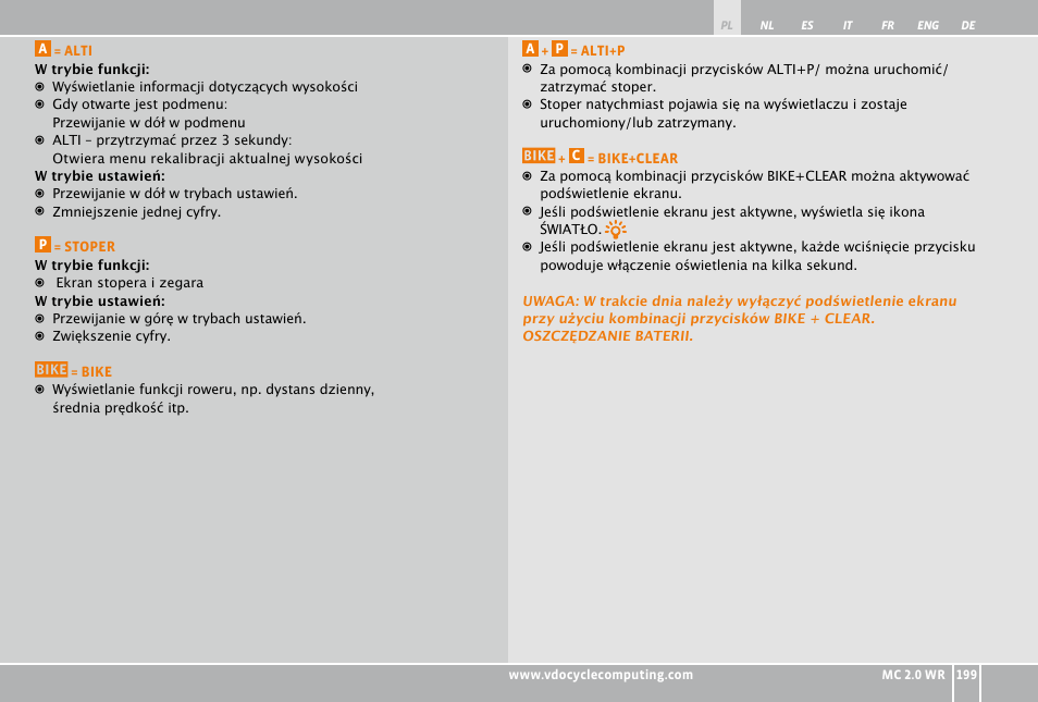 VDO WR MC 2.0 User Manual | Page 199 / 228