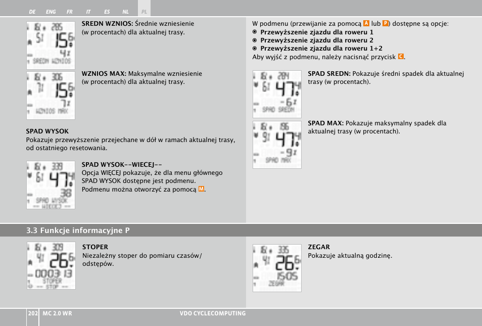 VDO WR MC 2.0 User Manual | Page 202 / 228