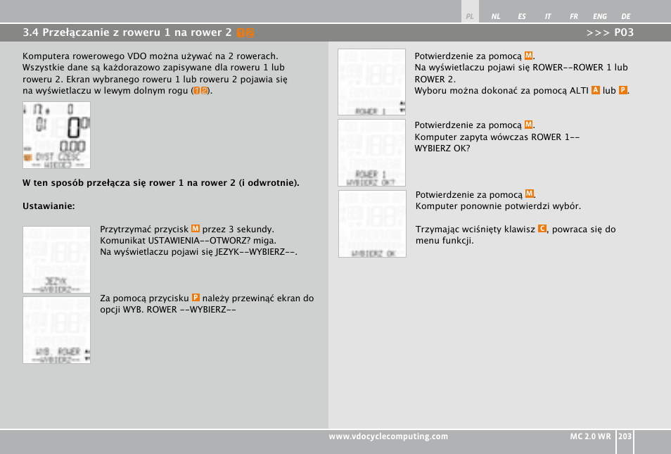 VDO WR MC 2.0 User Manual | Page 203 / 228