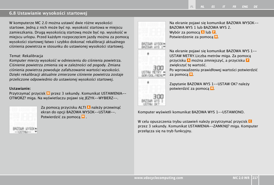 VDO WR MC 2.0 User Manual | Page 217 / 228