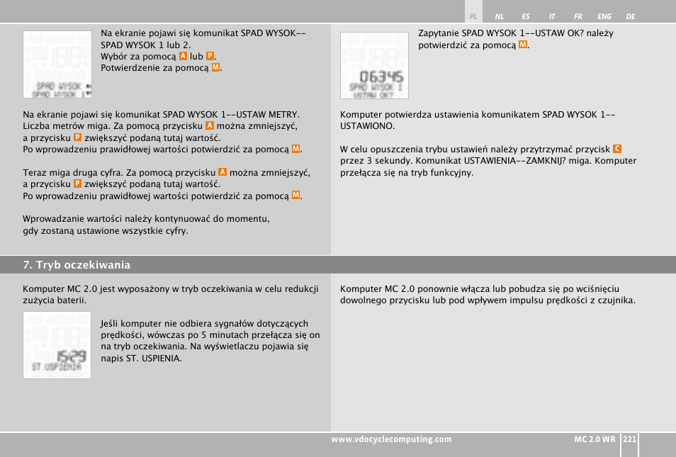VDO WR MC 2.0 User Manual | Page 221 / 228