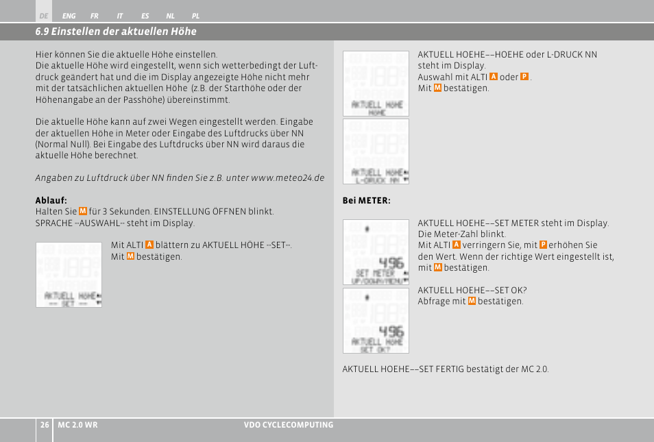 VDO WR MC 2.0 User Manual | Page 26 / 228