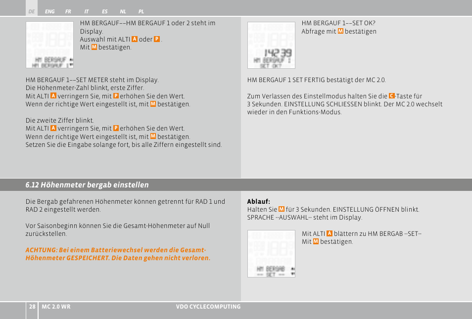 VDO WR MC 2.0 User Manual | Page 28 / 228
