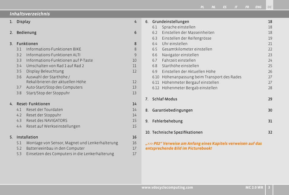 VDO WR MC 2.0 User Manual | Page 3 / 228