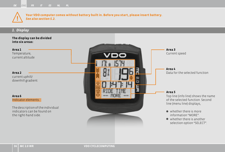 VDO WR MC 2.0 User Manual | Page 36 / 228