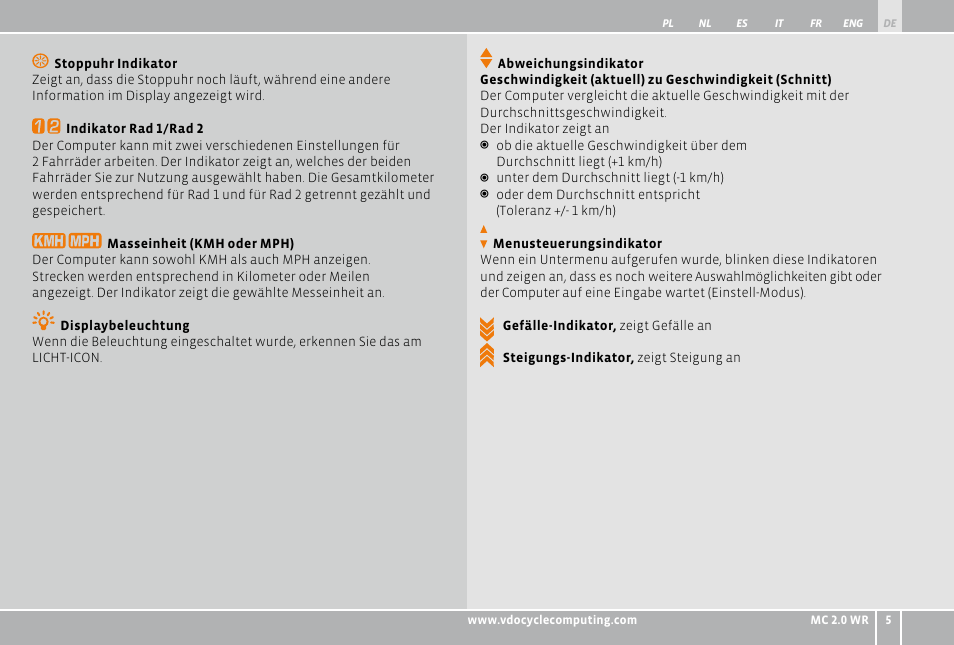 VDO WR MC 2.0 User Manual | Page 5 / 228