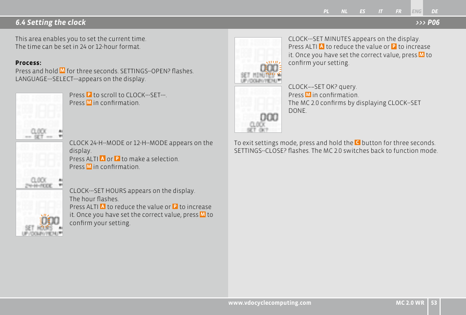 VDO WR MC 2.0 User Manual | Page 53 / 228