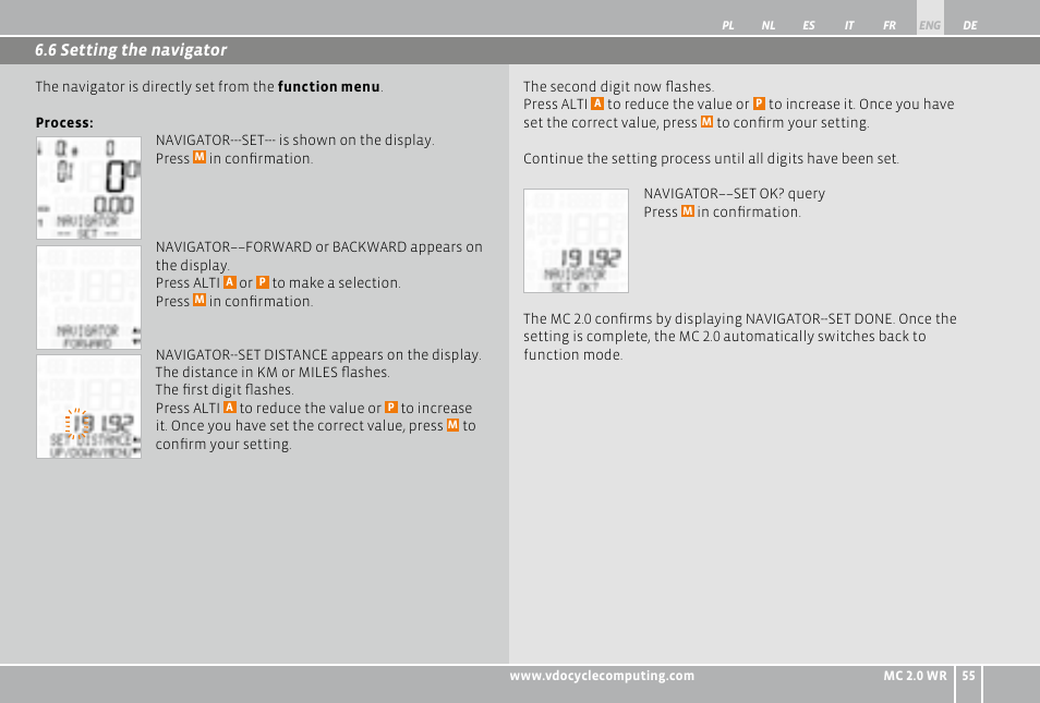 VDO WR MC 2.0 User Manual | Page 55 / 228