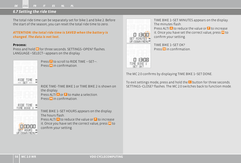 VDO WR MC 2.0 User Manual | Page 56 / 228