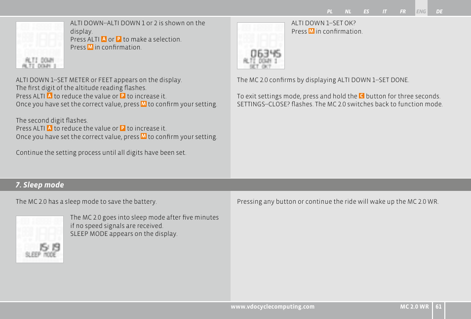 VDO WR MC 2.0 User Manual | Page 61 / 228