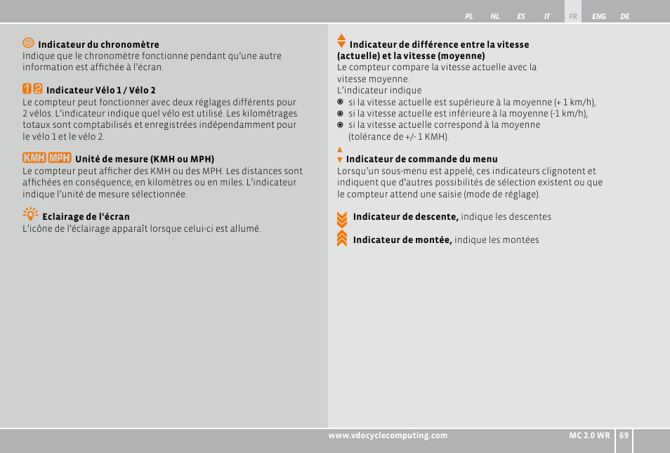VDO WR MC 2.0 User Manual | Page 69 / 228