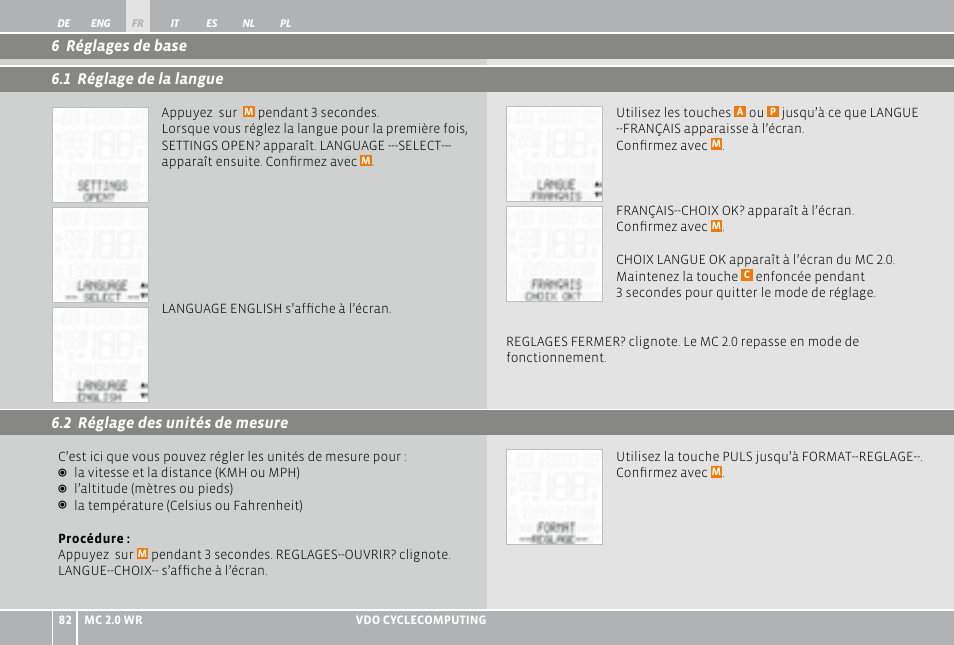 VDO WR MC 2.0 User Manual | Page 82 / 228