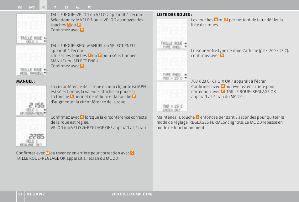 VDO WR MC 2.0 User Manual | Page 84 / 228