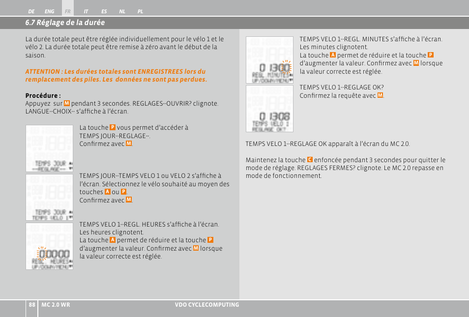 VDO WR MC 2.0 User Manual | Page 88 / 228