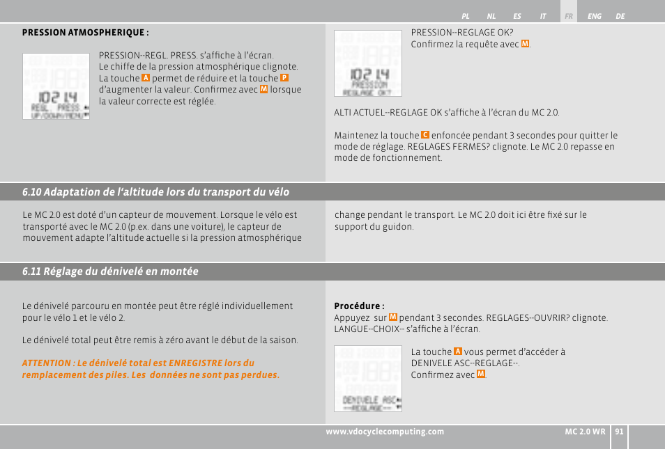 VDO WR MC 2.0 User Manual | Page 91 / 228