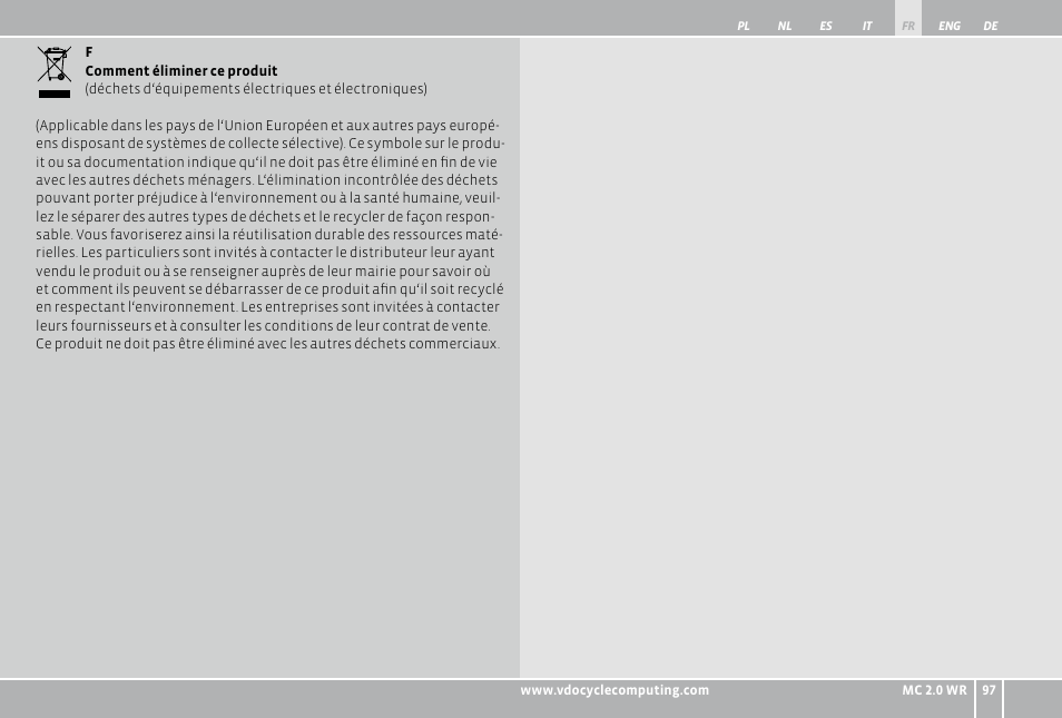 VDO WR MC 2.0 User Manual | Page 97 / 228