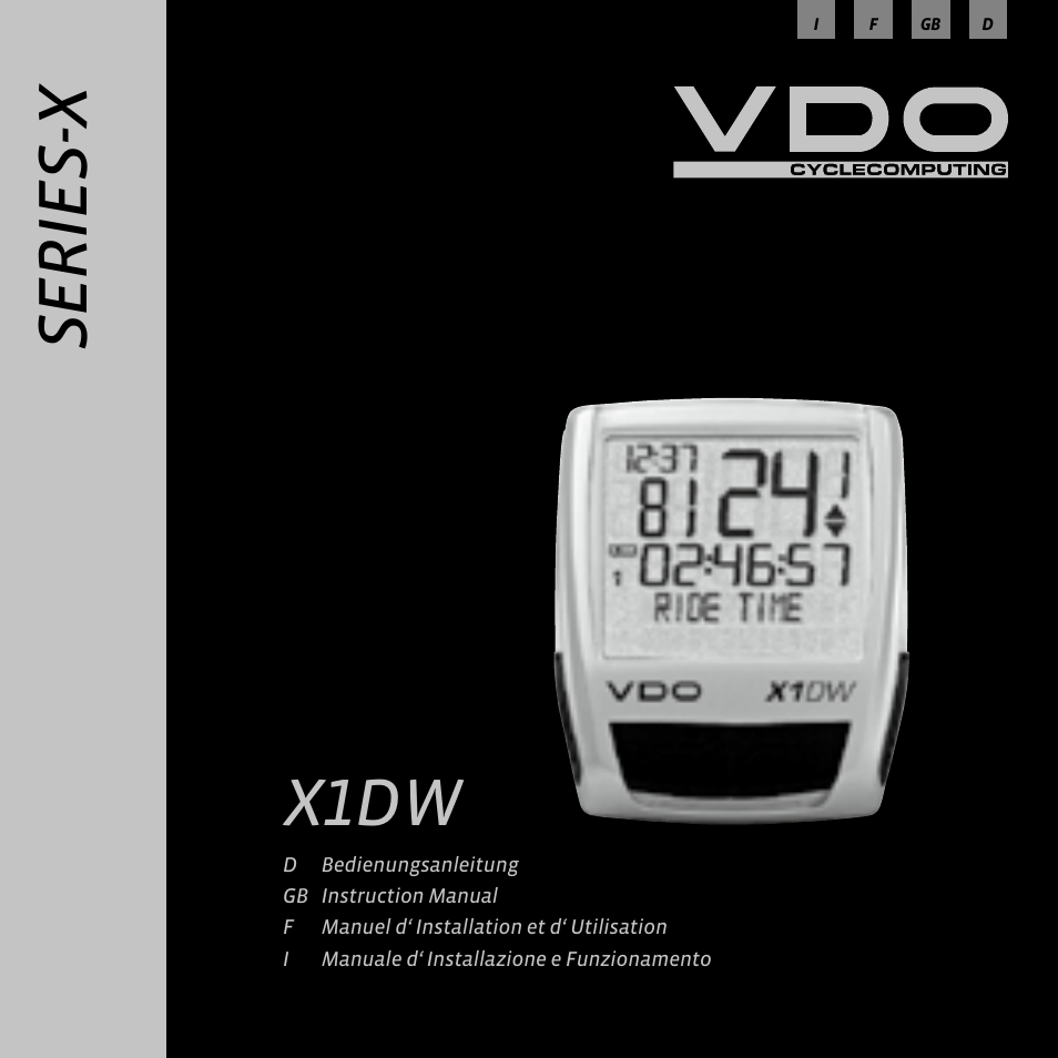 VDO WL X1 DW User Manual | 264 pages