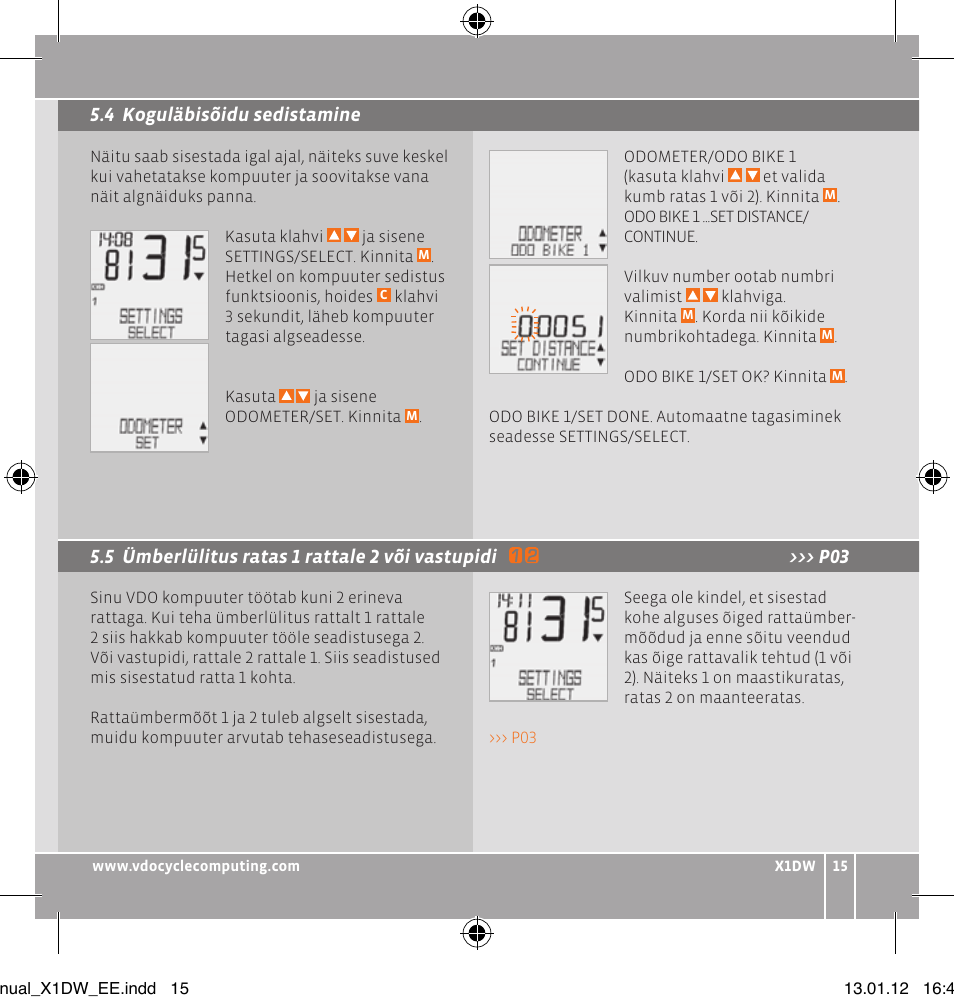 VDO WL X1 DW User Manual | Page 101 / 264