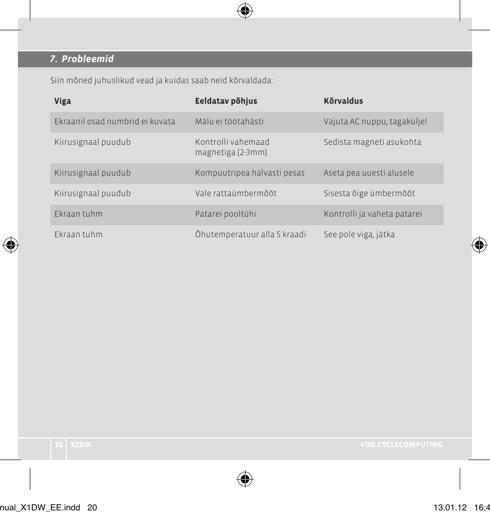 VDO WL X1 DW User Manual | Page 106 / 264