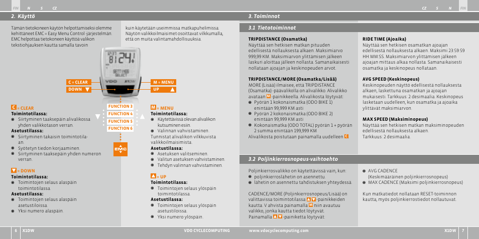 VDO WL X1 DW User Manual | Page 112 / 264