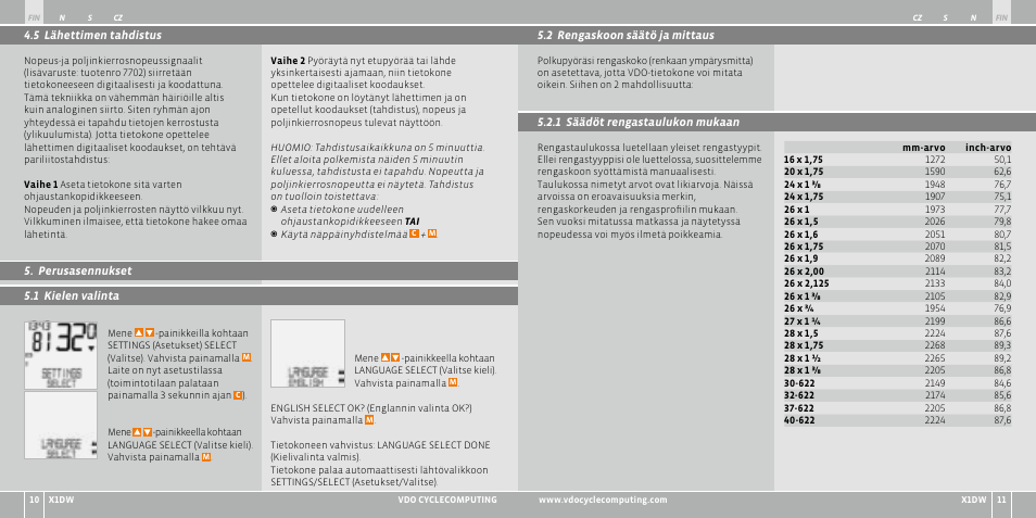 VDO WL X1 DW User Manual | Page 114 / 264