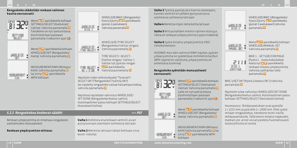 VDO WL X1 DW User Manual | Page 115 / 264
