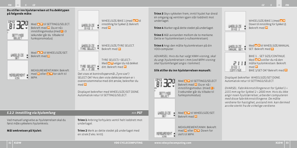 VDO WL X1 DW User Manual | Page 125 / 264