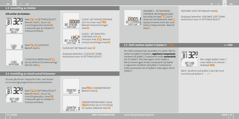 VDO WL X1 DW User Manual | Page 126 / 264