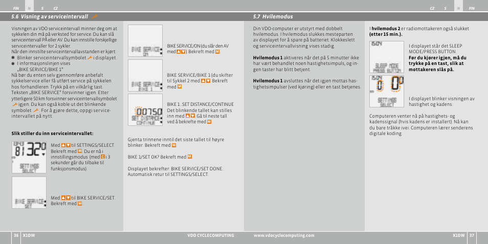 VDO WL X1 DW User Manual | Page 127 / 264