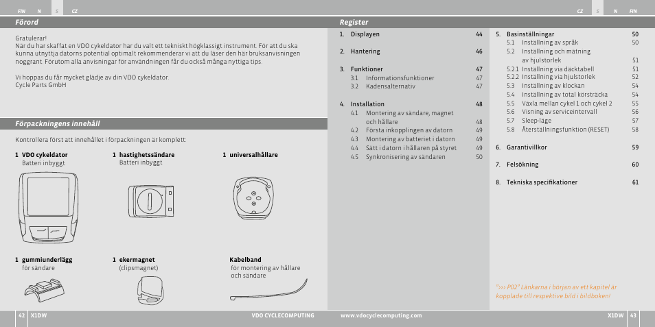 VDO WL X1 DW User Manual | Page 130 / 264