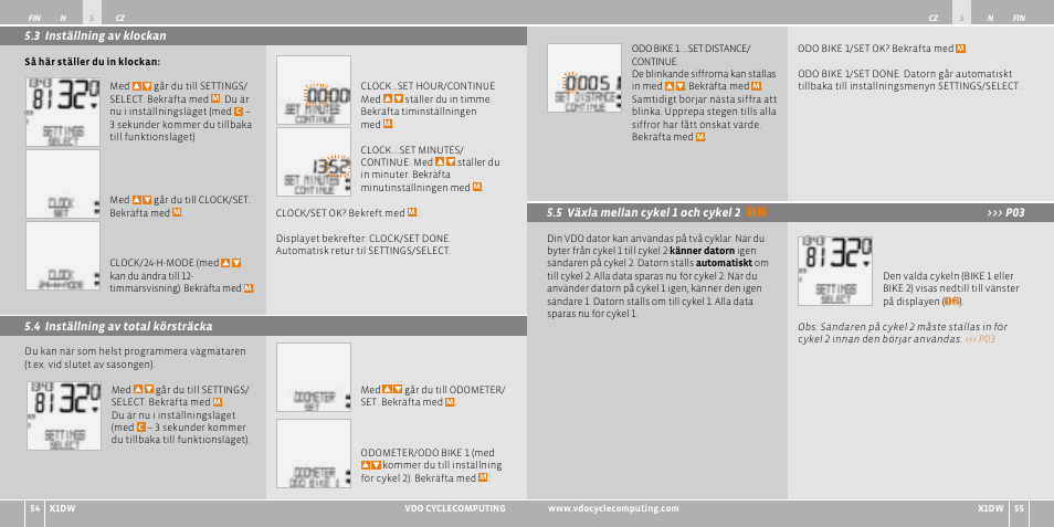 VDO WL X1 DW User Manual | Page 136 / 264