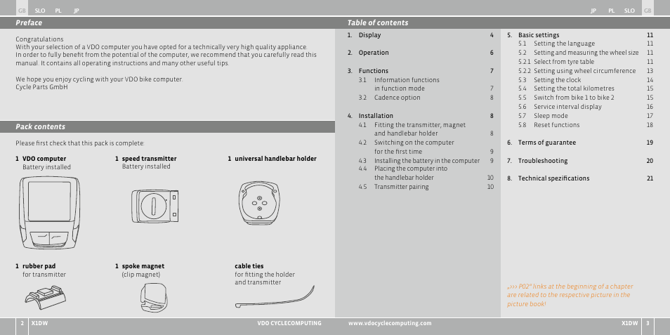VDO WL X1 DW User Manual | Page 153 / 264