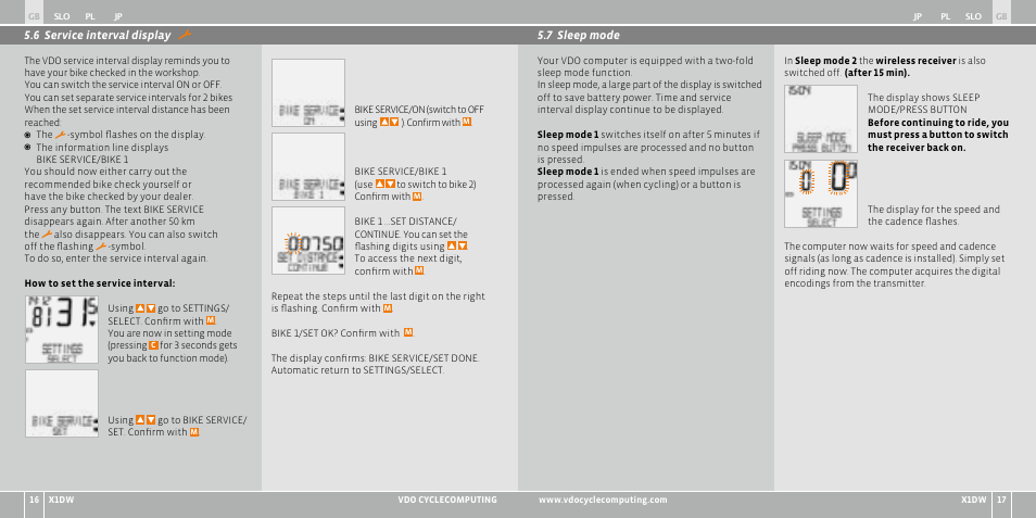 VDO WL X1 DW User Manual | Page 160 / 264